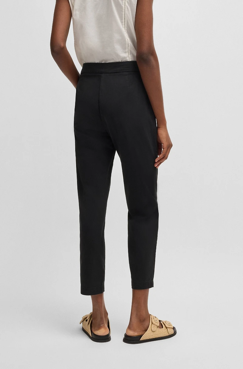 Casual chinos stretch-cotton satin