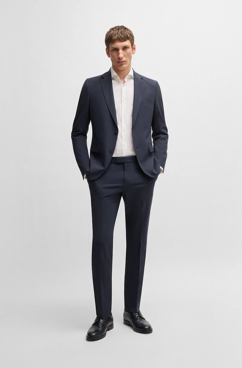 Slim-fit suit a performance-stretch wool blend