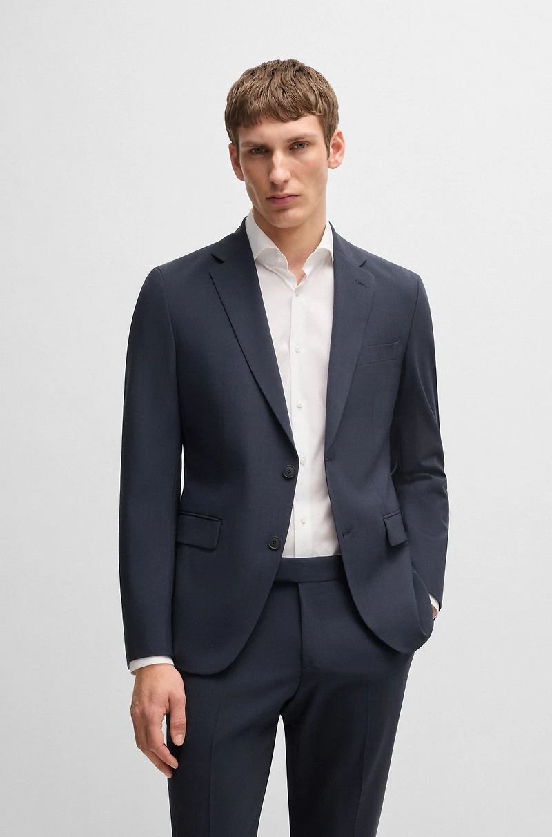 Slim-fit suit a performance-stretch wool blend