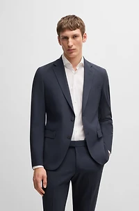 Slim-fit suit a performance-stretch wool blend