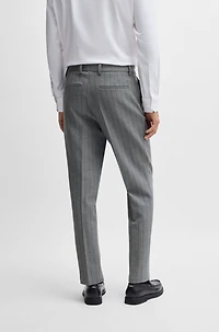 Tapered-fit trousers pinstripe stretch fabric