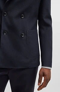 Slim-fit blazer patterned wool