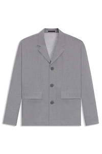 Relaxed-fit jacket bonded stretch fabric