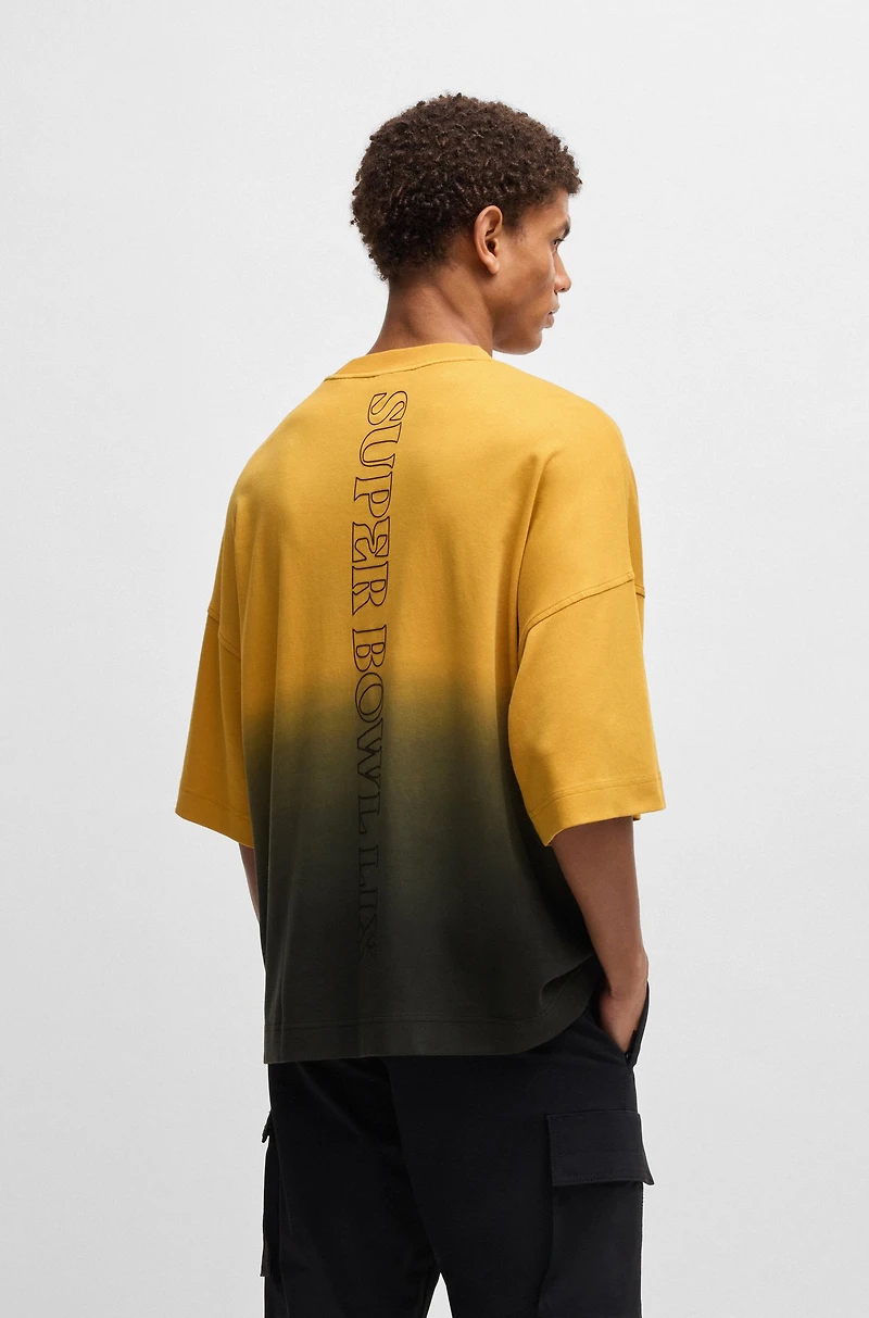 BOSS x NFL cotton T-shirt with gold-tone embroidery