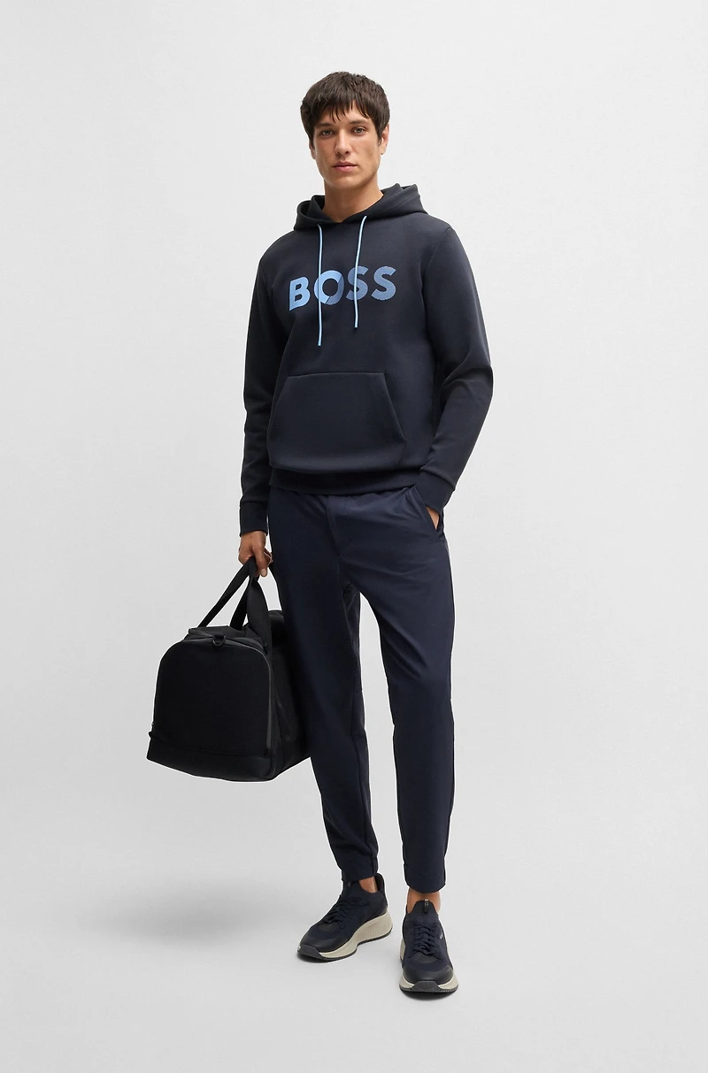 Regular-fit hoodie with logo print