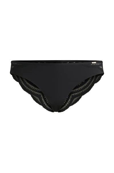 Lace-trim briefs with logo detail