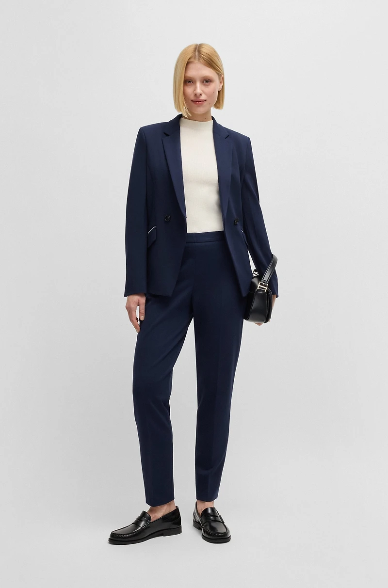 Regular-fit trousers with front crease