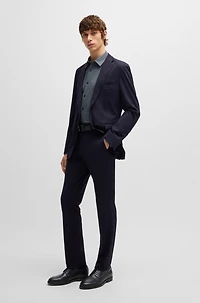 Slim-fit shirt printed performance-stretch jersey