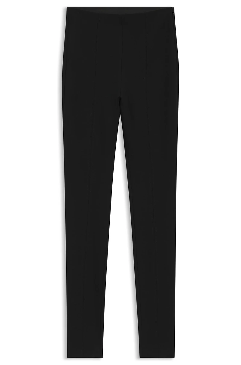 Front-cutline leggings stretch jersey