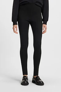Front-cutline leggings stretch jersey