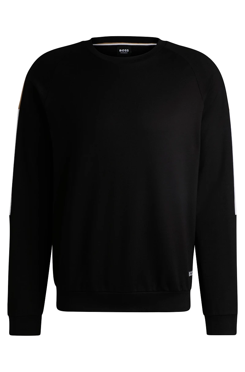 Regular-fit sweatshirt cotton terry with contrast panels