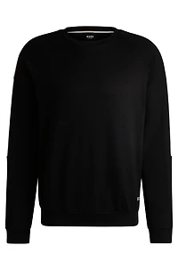 Regular-fit sweatshirt cotton terry with contrast panels