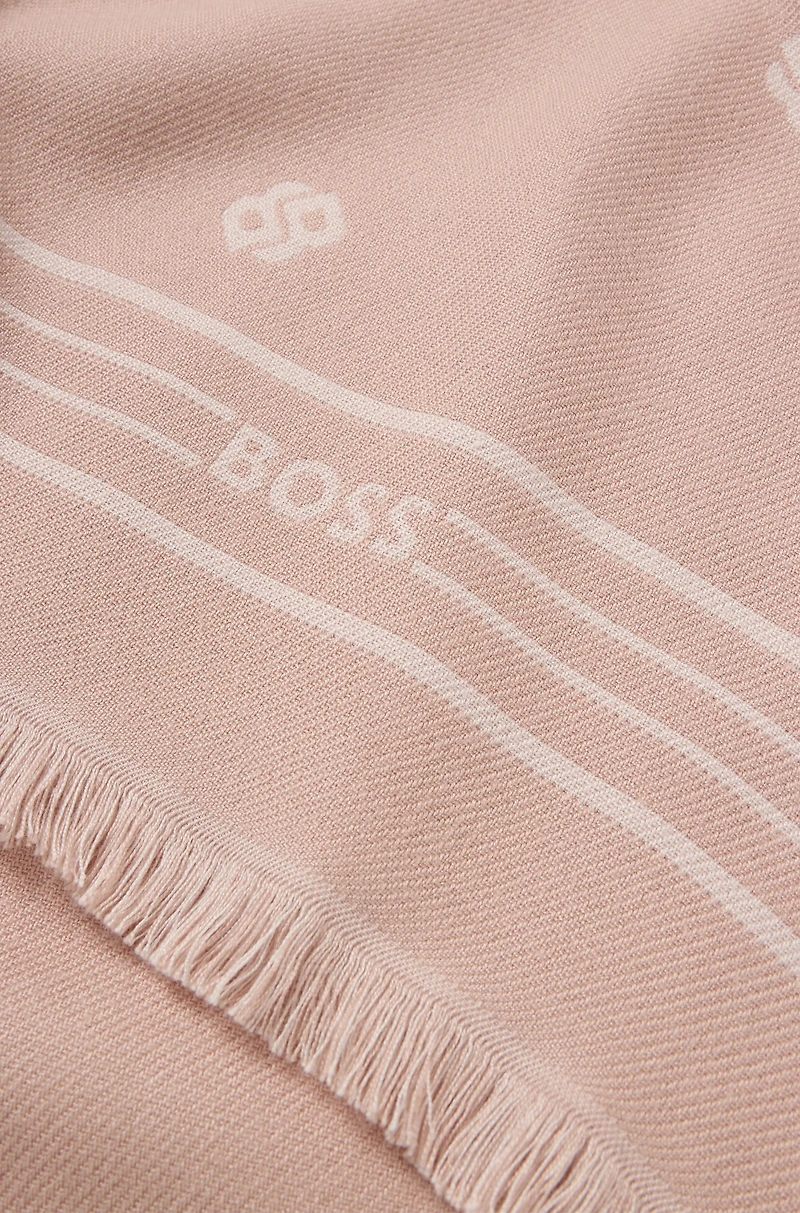 Jacquard scarf with Double B monograms