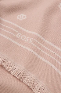 Jacquard scarf with Double B monograms