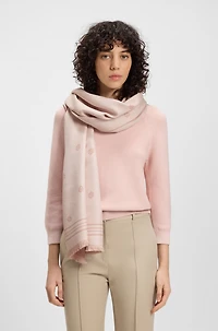 Jacquard scarf with Double B monograms