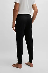 Drawcord tracksuit bottoms cotton terry with logo print