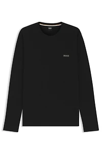 Waffle-structured pajama T-shirt cotton
