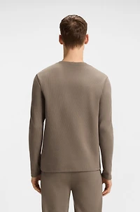 Embroidered-logo pyjama T-shirt a cotton blend