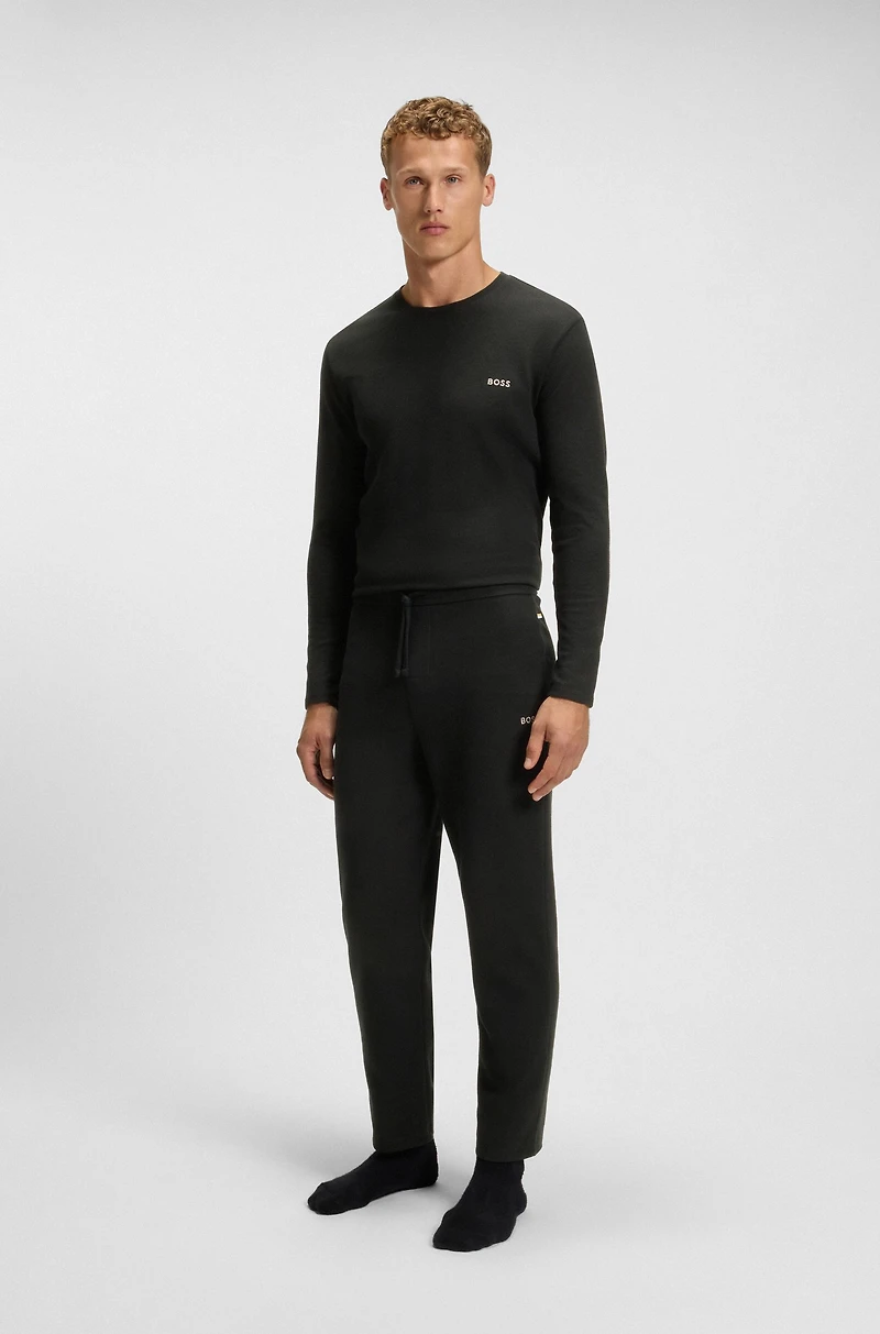 Pajama bottoms with embroidered logo