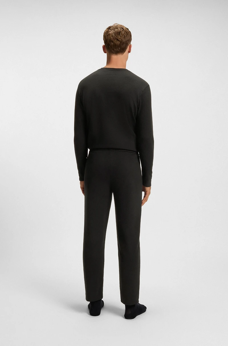 Pajama bottoms with embroidered logo
