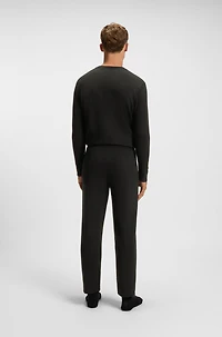 Pajama bottoms with embroidered logo