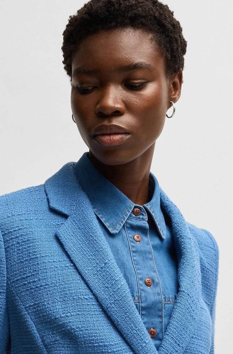 Slim-fit blazer tweed