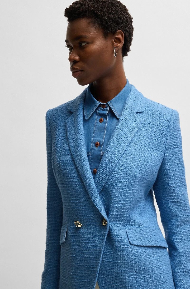 Slim-fit blazer tweed