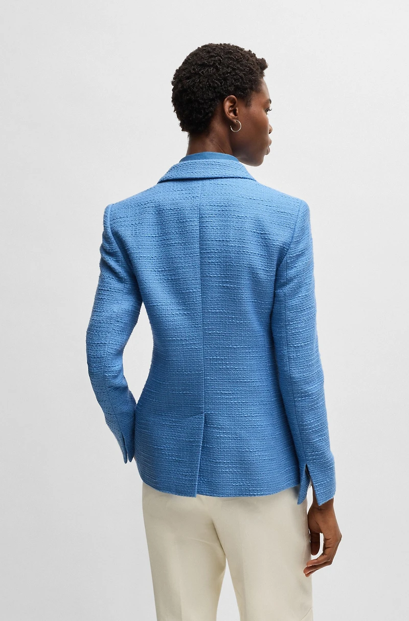 Slim-fit blazer tweed