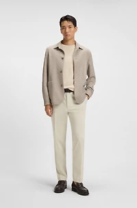 Relaxed-fit overshirt patterned fabric