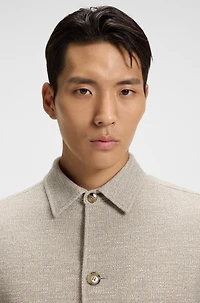 Relaxed-fit overshirt patterned fabric