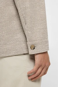 Relaxed-fit overshirt patterned fabric