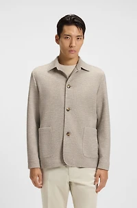 Relaxed-fit overshirt patterned fabric