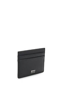 Textured card holder with hardware trims