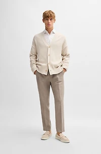 Suede penny loafers with rubber sole