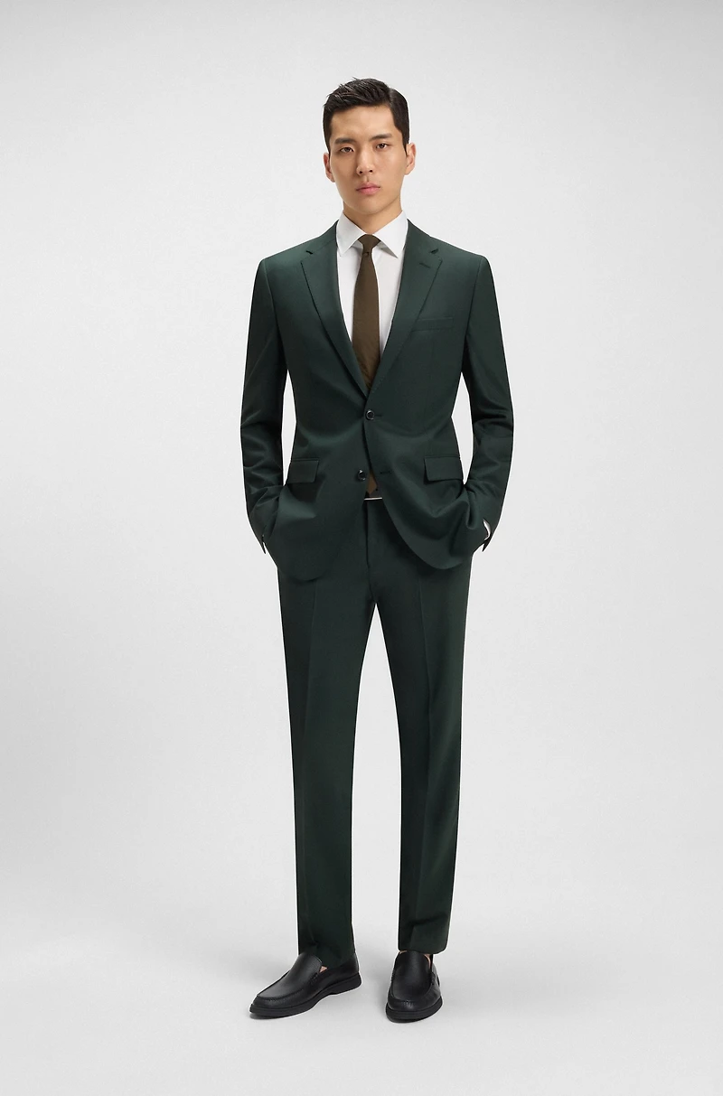 Logo-detail moccasins tumbled leather