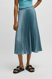 Plissé skirt with micro print