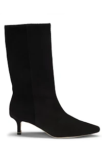 Suede boots with Double B monogram