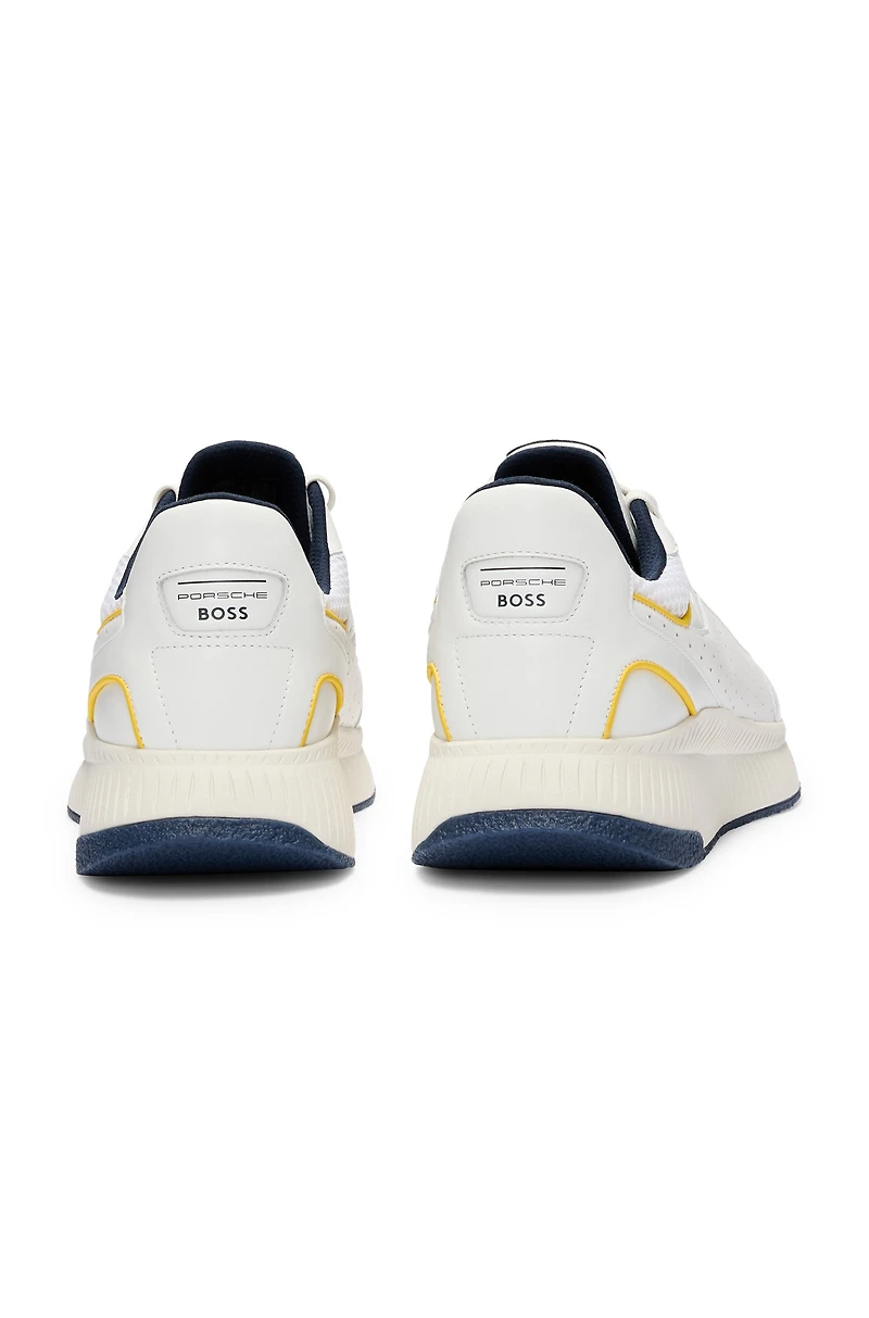 Porsche x BOSS perforated-leather trainers with ridged outsole