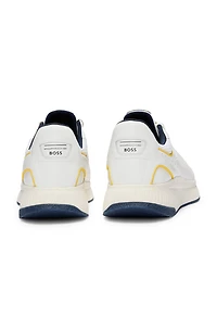 Porsche x BOSS perforated-leather trainers with ridged outsole