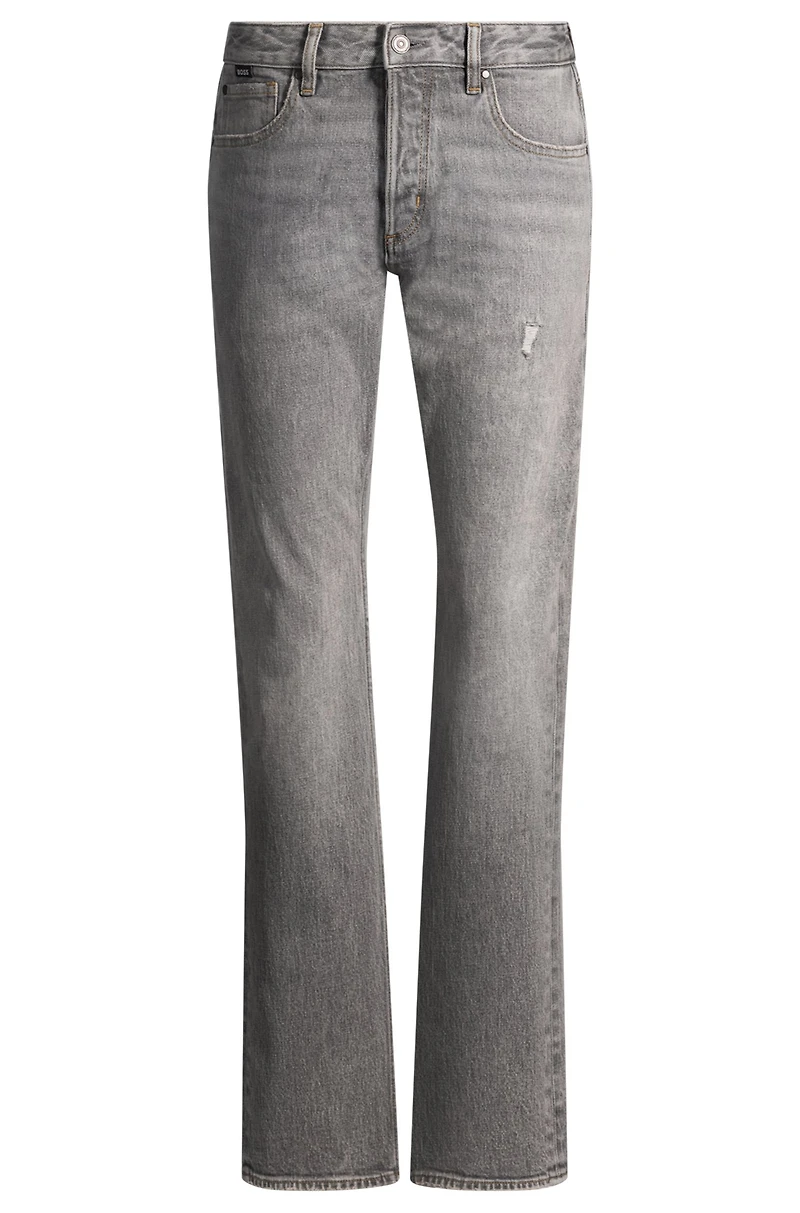 Regular-fit jeans gray stretch denim