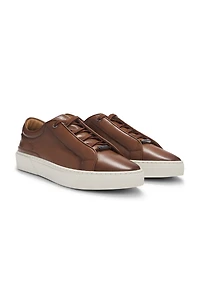 Gary low-top trainers burnished leather