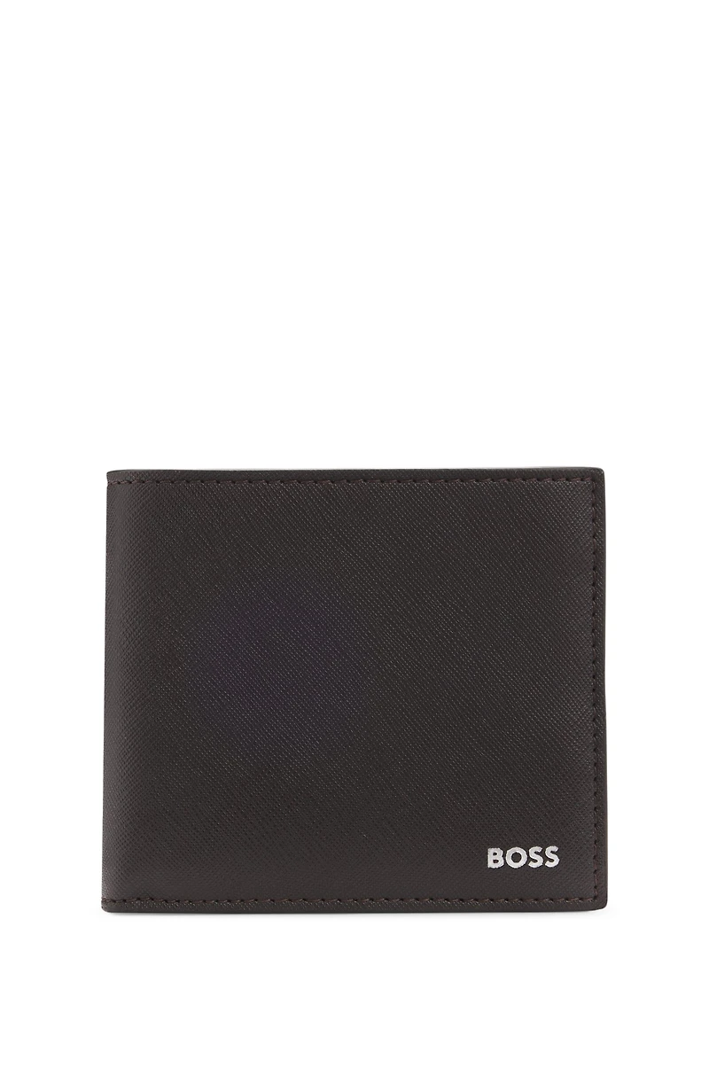 Wallet with silver-foil logo