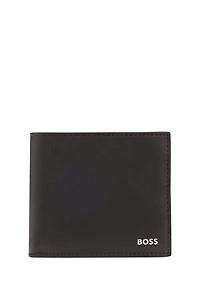 Wallet with silver-foil logo