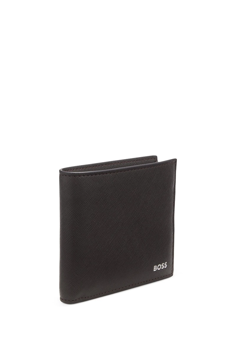 Wallet with silver-foil logo