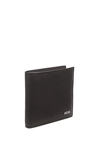 Wallet with silver-foil logo