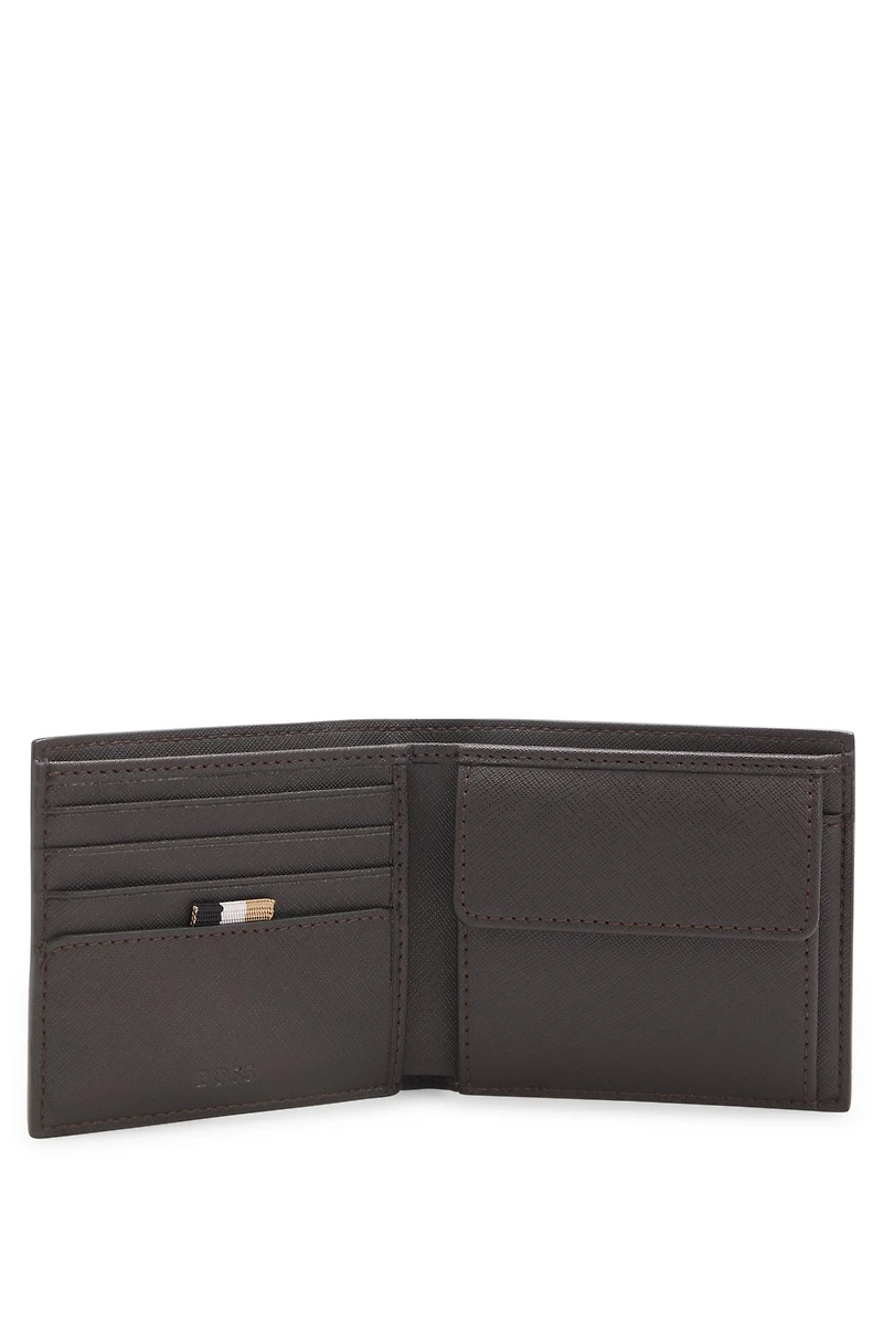 Wallet with silver-foil logo