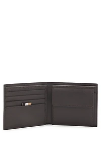 Wallet with silver-foil logo