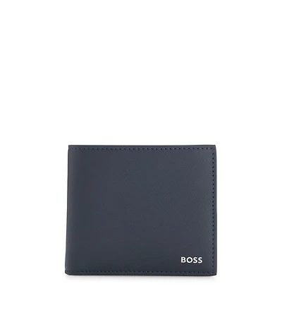 Wallet with silver-foil logo