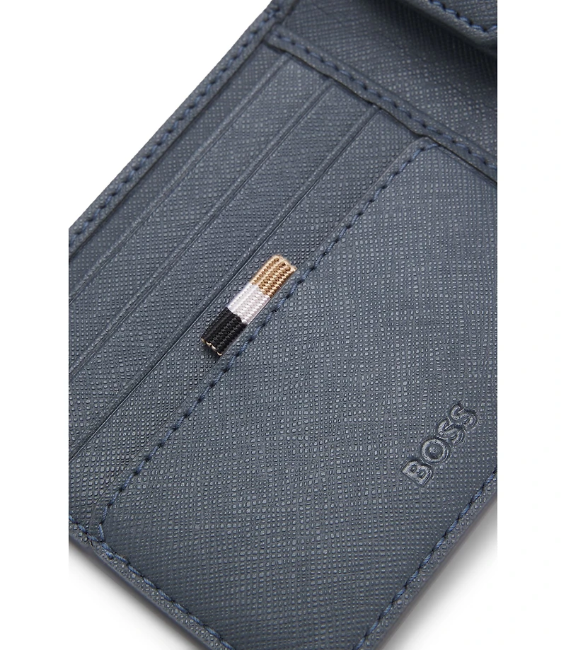 Wallet with silver-foil logo