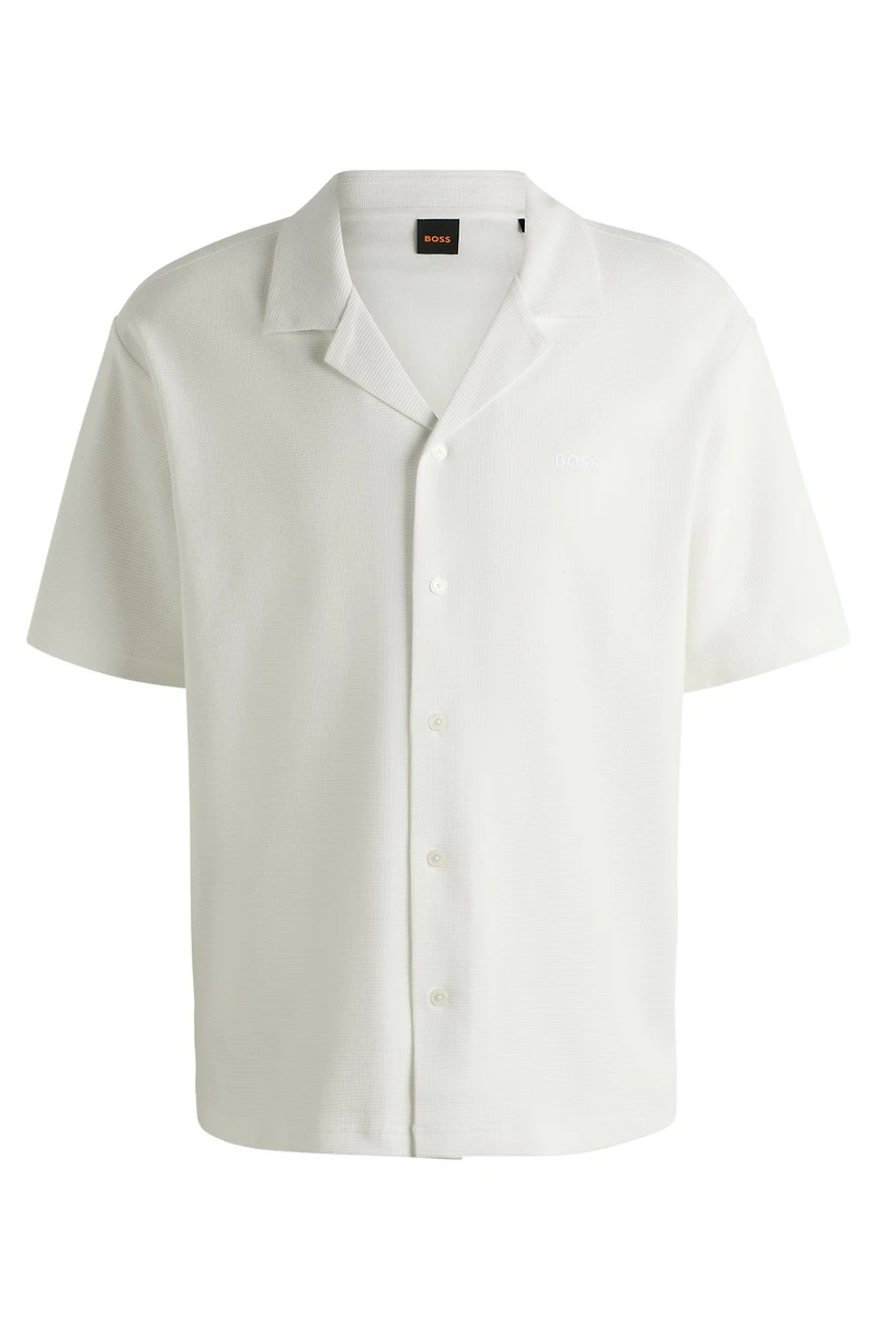 Relaxed-fit shirt waffle cotton
